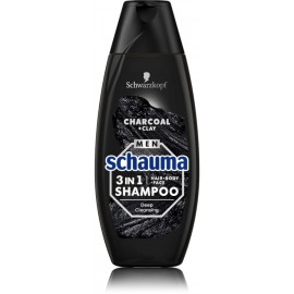 Schwarzkopf Schauma Men Charocal + Clay 3in1 šampoon meestele