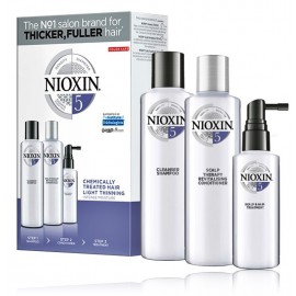 Nioxin System 5 komplekt juuste väljalangemise vastu õhukestele ja normaalsetele juustele (šampoon + palsam + erihooldus) 350 ml