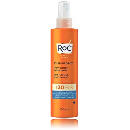 ROC Soleil-Protect Moisturising Spray Lotion SPF30 водостойкий солнцезащитный крем-спрей