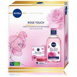 Nivea Rose Touch Care & Cleansing näohoolduskomplekt naistele (50 ml. kreem/geel + 400 ml. mitsellaarvesi)