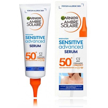 Garnier Ambre Solaire Sensitive Advanced Serum SPF50+ päikesekaitseseerum näole ja kehale