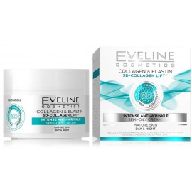 Eveline 3D Collagen&Elastin Lift Intense Anti-Wrinkle Cream укрепляющий крем для лица