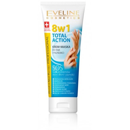 Eveline Hand & Nail Therapy 8in1 Total Action Cream-Mask kätekreem/mask