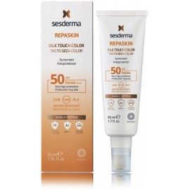 Sesderma Repaskin Silk Touch Color Facial SPF50 солнцезащитный крем для лица с оттенком