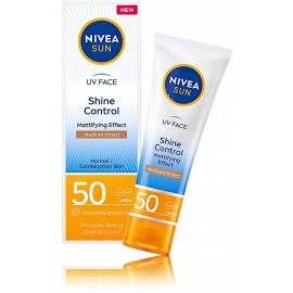 Nivea Sun Shine Control Medium Tinted SPF50 матирующий защитный крем для лица с оттенком