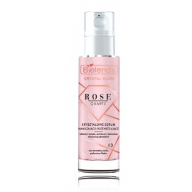 Bielenda Crystal Glow Rose Quartz Moisturizing & Brightening Serum serumas normaliai, sausai ir papilkėjusiai veido odai