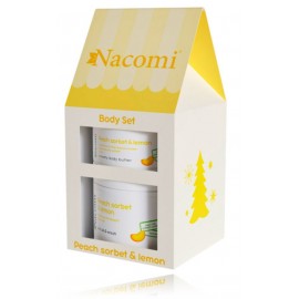 Nacomi Peach Sorbet & Lemon набор (скраб для тела 200 мл. + масло для тела 100 мл.)