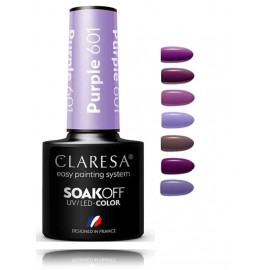 Claresa Soak Off UV/LED Color Purple стойкий гибридный лак для ногтей