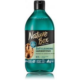 Nature Box For Men 3in1 Cleansing Hair, Body, Face Shampoo valomasis plaukų, kūno ir veido šampūnas vyrams