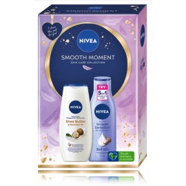 Nivea Smooth Moment rinkinys moterims (kūno pienelis 250 ml. + dušo gelis 250 ml.)