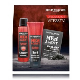 Dermacol Men Agent Eternal Victory набор для мужчин (гель для душа 250 мл + дезодорант-спрей 150 мл + 2 маски по 7,5 мл)