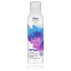 Dove Bath Therapy Renew Wild Violet & Pink Hibiscus Shave Mousse dušo ir skutimosi putos viename