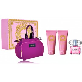 Versace Bright Crystal komplekt naistele (90 ml. EDT + 100 ml. kehakreem + 100 ml. dušigeel + kosmeetikakott)