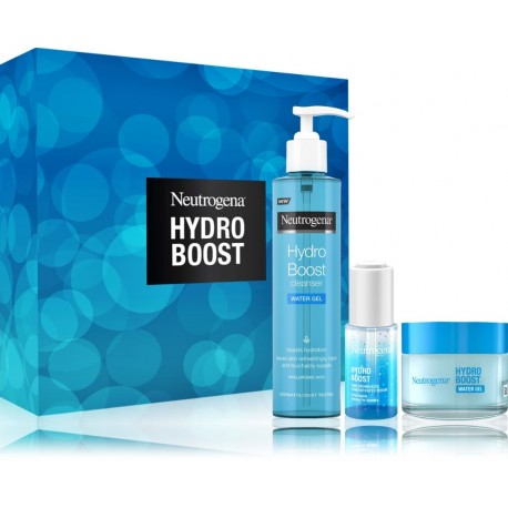 Neutrogena Hydro Boost nahahoolduskomplekt (päevageel 50 ml. + seerum 15 ml. + puhastusgeel 200 ml.)