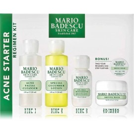 Mario Badescu Acne Starter набор по уходу за кожей (очищающее средство + лосьон + увлажняющий крем + маска)