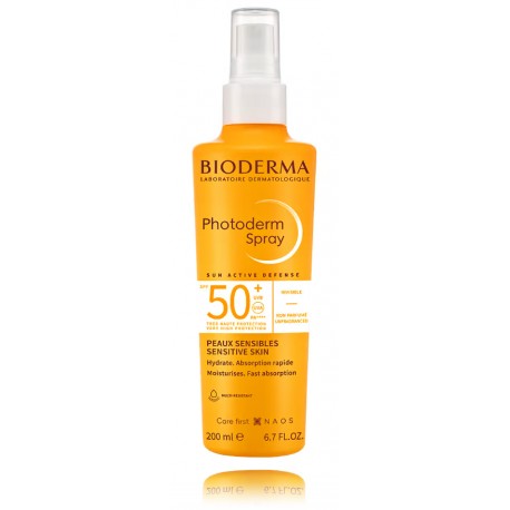 Bioderma Photoderm Spray Invisible SPF 50+ солнцезащитный спрей для чувствительной кожи