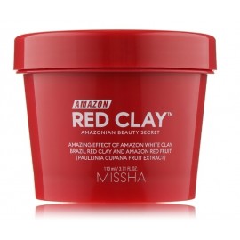 Missha Amazon Red Clay Pore Mask poras valanti veido kaukė