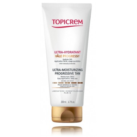 Topicrem Ultra-Moisturizing Progressive Tan niisutav isepruunistav kreem kuivale ja tundlikule nahale