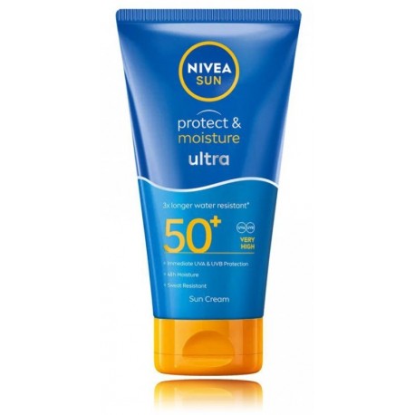 Nivea Sun Protect & Moisture SPF50+ увлажняющий солнцезащитный лосьон