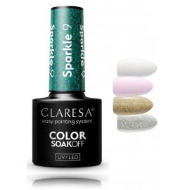 Claresa Soak Off UV/LED Color Sparkle стойкий гибридный лак для ногтей