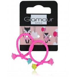 Glamour Style Kids Pink Neon juuksekummid tüdrukutele