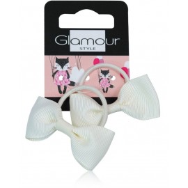 Glamour Style Kids Cream Bow lipsudega juuksekummid tüdrukutele