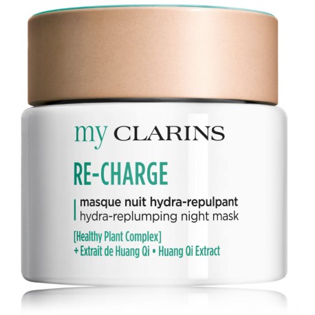 Clarins Re-Charge Hydra-Replumping Night Mask öine näomask