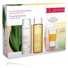 Clarins Cleansing Essentials komplekt näole (200 ml puhastuspiim + 200 ml losjoon + 15 ml koorija + kosmeetikakott)