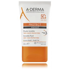 A-Derma Protect Pocket Invisible Fluid SPF50+ бесцветный защитный флюид для лица от солнца