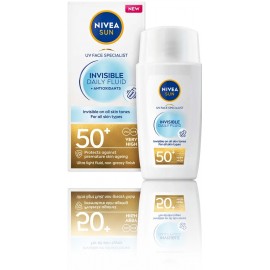 Nivea Invisible Daily Fluid SPF50+ kaitsev näovedelik