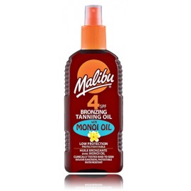 Malibu Bronzing Tanning Oil Monoi Oil SPF4 purškiamas įdegį skatinantis aliejus