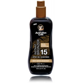 Australian Gold Instant Bronzer Spray Gel SPF15 päikesekaitsesprei isepruunistajaga