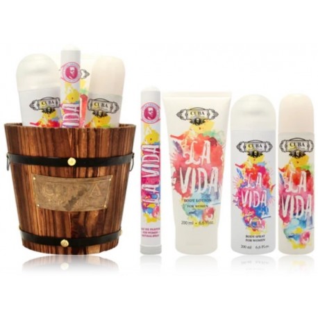 Cuba La Vida komplekt naistele (100 ml EDP + 35 ml EDP + 200 ml kehasprei + 200 ml kehapiim)