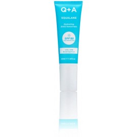 Q+A Squalane Hydrating Daily Sunscreen SPF50 kaitsev päikesekreem näole