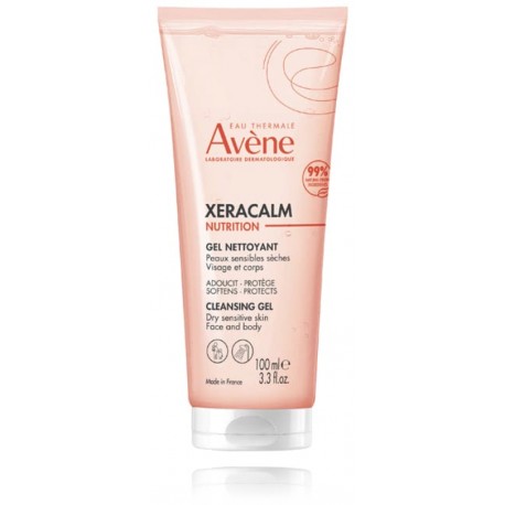 Avène XeraCalm Nutrition Cleansing Gel питательный очищающий гель для сухой и чувствительной кожи лица/тела