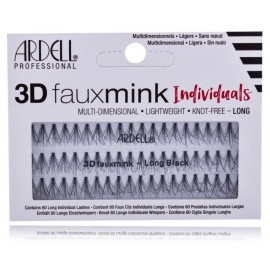 Ardell 3D Faux Mink Individuals Black Long False Eyelashes dirbtinės priklijuojamos blakstienos kuokšteliais