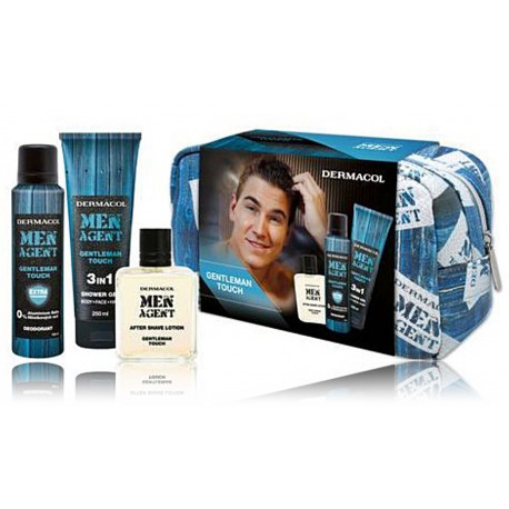 Dermacol Men Agent Gentleman Touch набор для мужчин (250 мл. Гель для душа + 150 мл. дезодорант + 100 мл. лосьон после бритья)