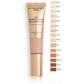 Makeup Revolution CC Cream Perfecting Foundation SPF30 jumestuskreem kuivale/kombineeritud nahale 26 ml